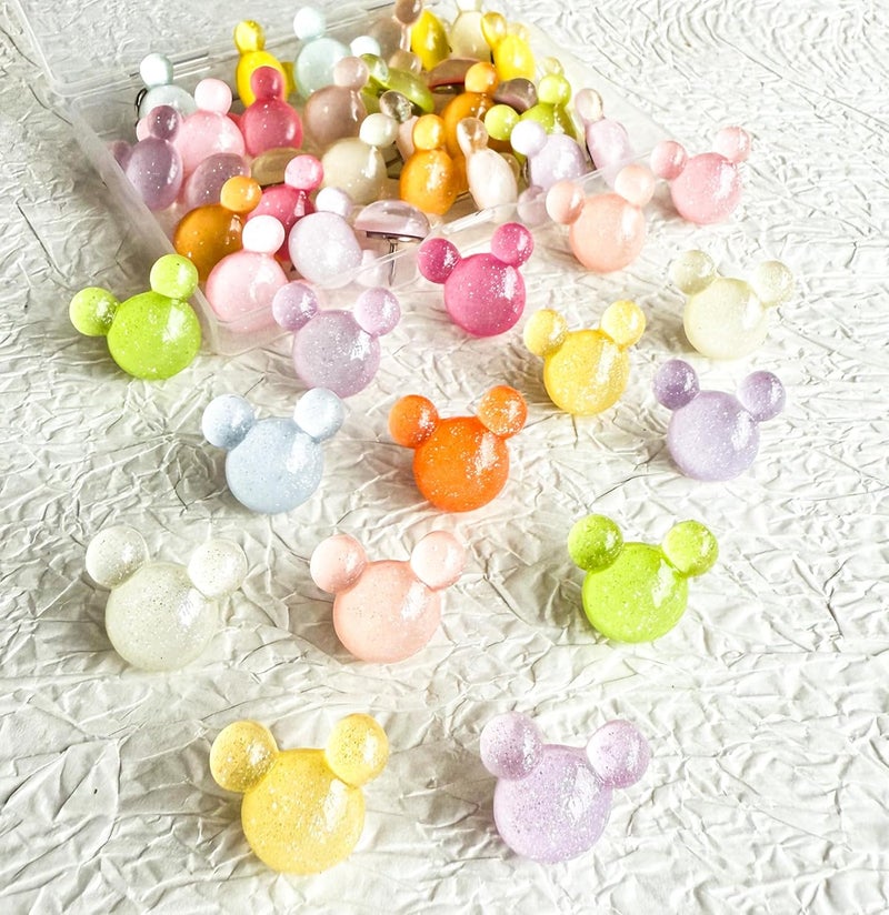 Tandarui 30Pcs Push Pins,Decorative Push Pin,Cute Thumb Tacks Cute Office Decor for Cork Board Bulletin Board,Desk Accessories Aesthetic,Classroom Decor,Business Home Decor（30-Mouse） - Image 1